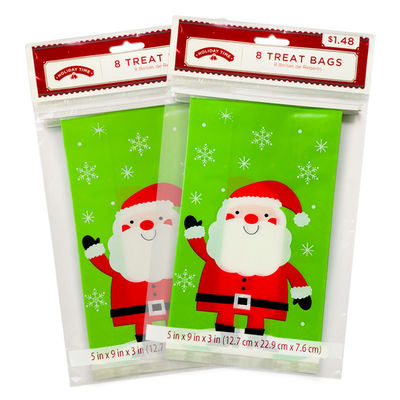 New Design Christmas Candy Bags Plastic Gift Bags Package Treat Bags